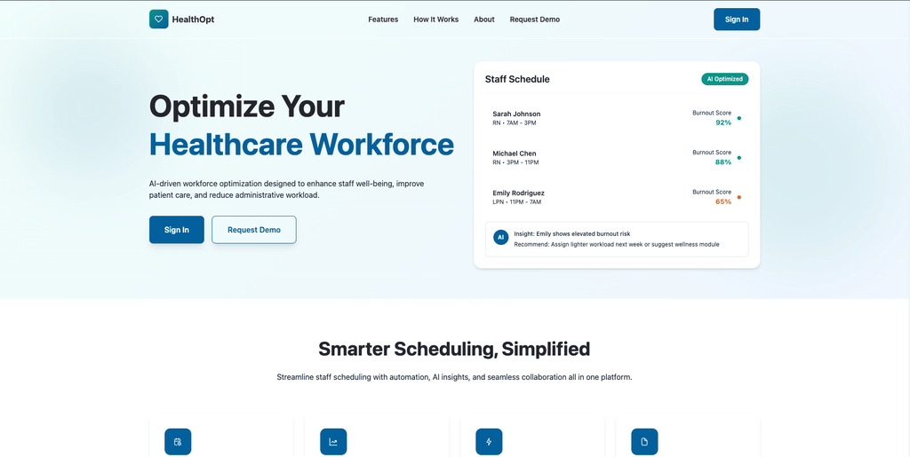 HealthOpt screenshot